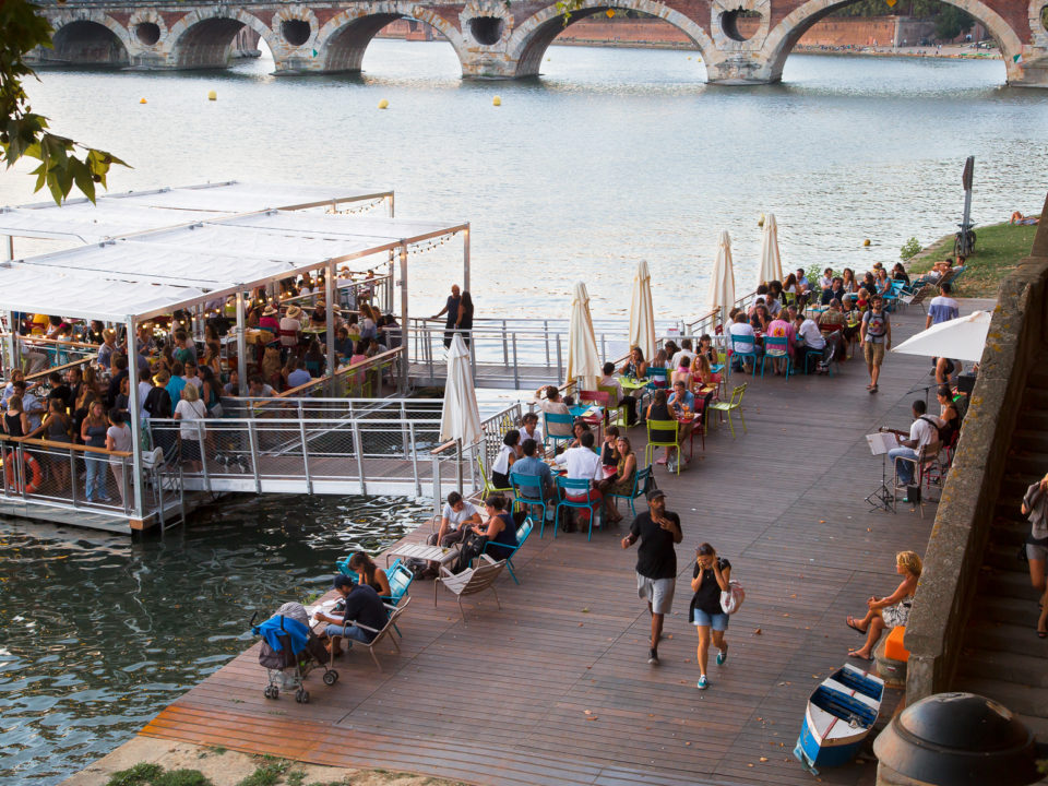 Terrasse Flottante Locaponton avec restaurant à Strasbourg en 2019