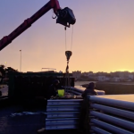 Installation de pannes flottantes pour l'aménagement portuaire à Saint-Malo – Locaponton